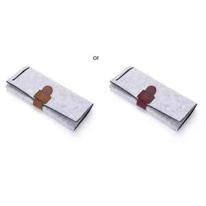 Felt Jewelry Roll Storage Bag Travel Earrings Necklaces Bracelets Rings