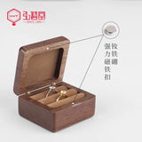 Portable Rosewood Ring Necklace Storage Box Walnut Box