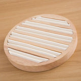 Portable Round Flat Jewelry Box Ring Display Tray Organizer Holder