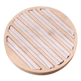 Portable Round Flat Jewelry Box Ring Display Tray Organizer