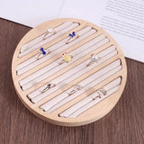 Portable Round Flat Jewelry Box Ring Display Tray Organizer