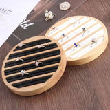 Portable Ring Storage Box Wood Jewelry Holder