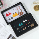 Portable Jewelry Display Organizer Tray Holder Gift Box