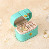 Jewelry Organizer Travel Case PU Leather Earring Necklace Ring Holder