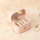 Portable Small Jewelry Organizer Display Travel Mini Gift Case Boxes PU Leather