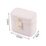 Portable Mini Jewelry Organizer Travel Case Leather Holder Box
