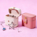 Portable Mini Jewelry Organizer Travel Case Leather Holder Box