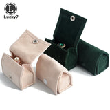 Green Beads Flannel Couple Ring Storage Bag Jewelry Organizer