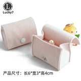 Green Beads Flannel Couple Ring Storage Bag Jewelry Organizer