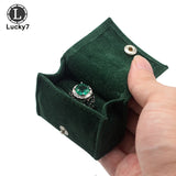 Green Beads Flannel Couple Ring Storage Bag Jewelry Organizer