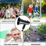 Portable Speaker Bullhorn Handheld Microphone Siren Volume Control Strap
