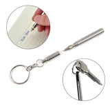 Telescoping Tool Pen Keychain Stainless Steel