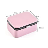 Mini Jewelry Box Storage Box Flannel PU Leather Organizer Display Female Gift