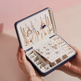 Portable Travel High Leather Jewelry Box Ring Case