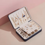 Portable Travel High Leather Jewelry Box Ring Case
