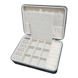 Portable Travel High Leather Jewelry Box Ring Case