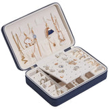 Portable Travel High Leather Jewelry Box Ring Case