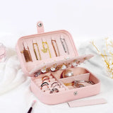 Travel Jewelry Box Necklace Earrings Ring Organizer Storage
