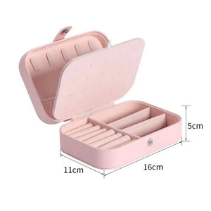 Portable Travel Jewelry Box Necklace Earrings Ring Organizer