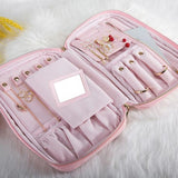 Portable Travel Jewelry Box Necklace Earrings Rings Bracelet Organizer Display