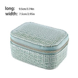 Portable Travel Jewelry Box Organizer with Zippers Decoration Showcase