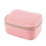 Portable Travel Jewelry Box Organizer with Zippers Decoration Showcase
