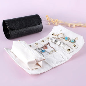 Portable Travel Jewelry Box for Earrings Bracelets Necklaces Watches