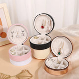Portable Travel Jewelry Case Round Box