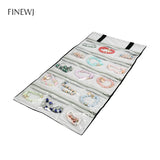 Portable Travel Jewelry Display Zipper Roll Bag Earrings Necklace Storage Case
