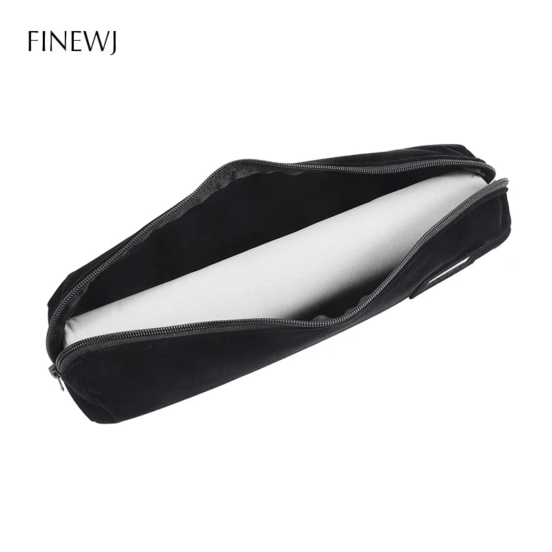 Portable Travel Jewelry Display Zipper Roll Bag Earrings Necklace Storage Case