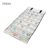 Portable Travel Jewelry Display Zipper Roll Bag Earrings Necklace Storage Case