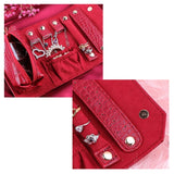 Portable Travel Jewelry Organizer Box Roll Jewellery Storage Pouch