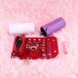 Portable Jewelry Organizer Roll PU Leather Storage Pouch