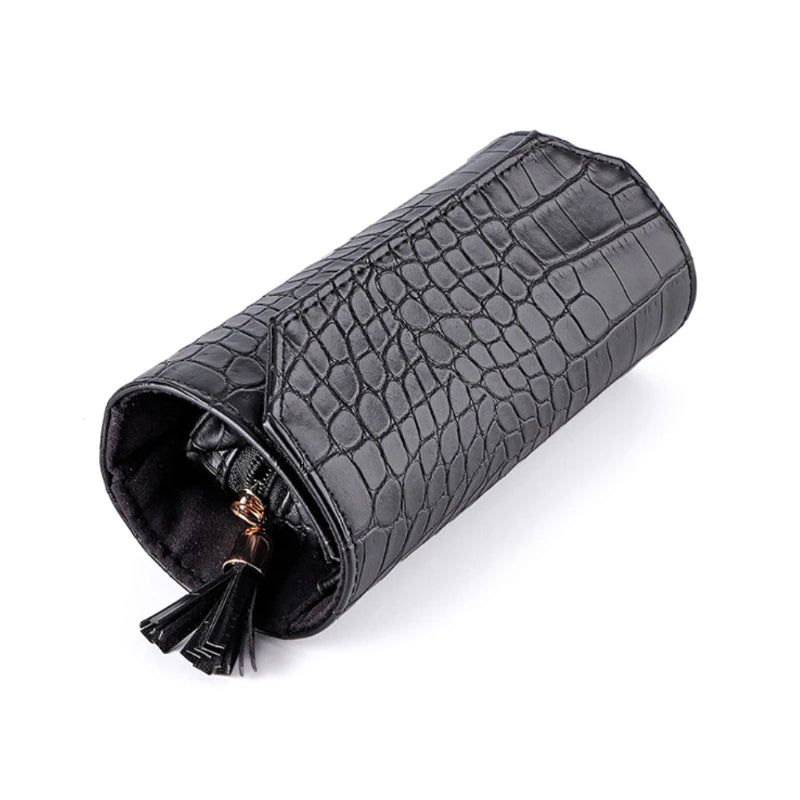 Travel Jewelry Organizer Box Roll PU Leather Storage Pouch