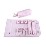 Portable Jewelry Organizer Roll PU Leather Storage Pouch