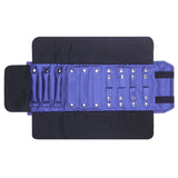 Portable Travel Jewelry Organizer Roll Foldable Flannel High Capacity