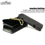 Velvet Jewelry Roll Bag Organizer for Necklaces and More