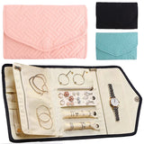 Portable Travel Jewelry Storage Bags Roll Foldable Organizer Case