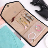 Portable Travel Jewelry Storage Bags Roll Organizer Case
