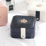 Portable Travel Leather Jewelry Organizer Display Storage Case