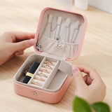 Portable Travel Earrings Rings Jewelry Box Small Storage Case