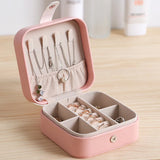 Portable Travel Earrings Rings Jewelry Box Small Storage Case
