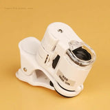 Portable UV Light Jewelry Magnifier Loop with Clip-on Micro-Lens