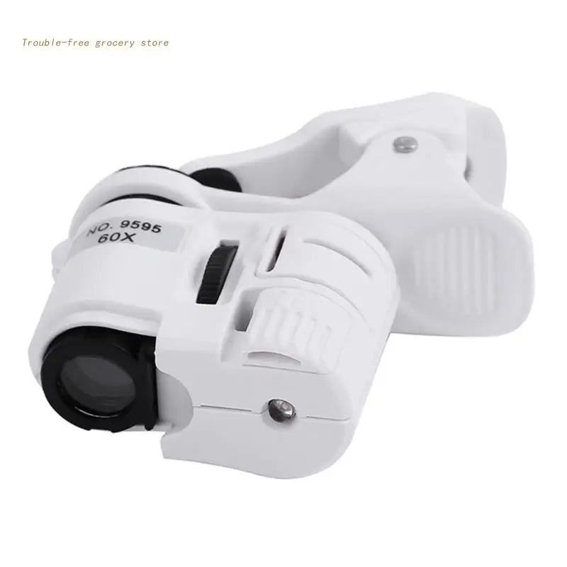 Portable UV Light Jewelry Magnifier Loop with Clip-on Micro-Lens