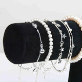 Portable Velvet Bracelet Bangle Necklace Jewelry Display Stand