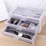 Velvet Jewellery Storage Box Large Space Jewelry Holder