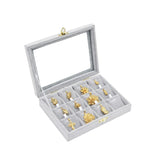 Velvet Jewelry Ring Earring Organizer Box