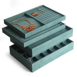 Velvet Ring Display Box Jewelry Storage Organizer Case
