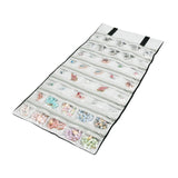 Portable Velvet Jewelry Ring Travel Organizer Foldable Roll Bag