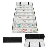 Portable Velvet Jewelry Ring Travel Organizer Foldable Roll Bag